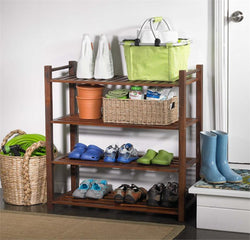 4 Tier Outdoor Shoe Rack 14.8 x 34.56 x 34.5