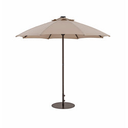 Jewett Cameron Sorara® USA 9' Automatic Market Umbrella with Sunbrella® Fabric and Lights - Antique Beige